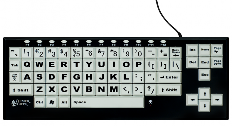 Computer keyboard with large keys