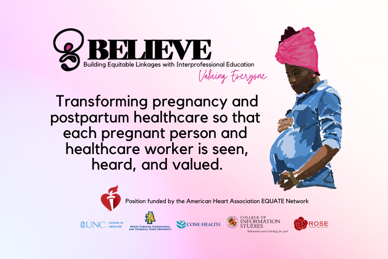 Transforming pregnancy and postpartum healthcare so that each pregnant person and healthcare worker is seen, heard, and valued.