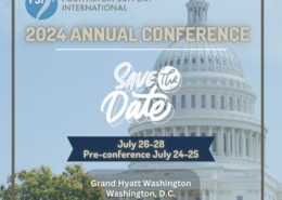 Save the Date image for the 2024 Postpartum Support International Conference on July 26–28